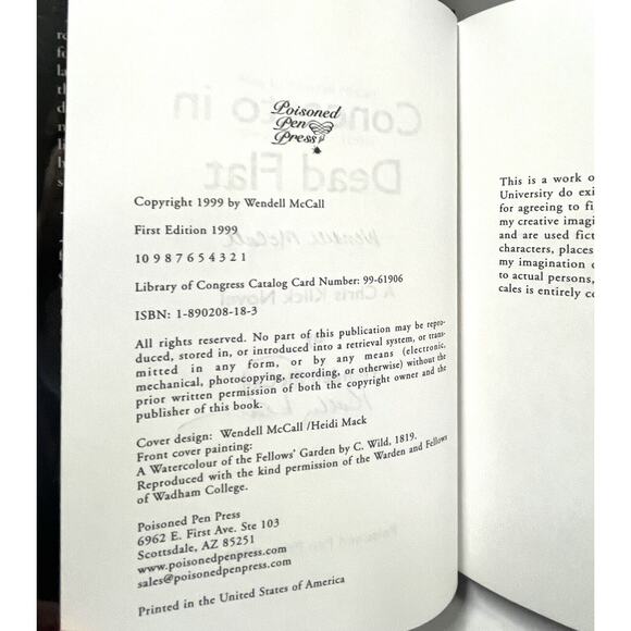 Wendell McCall BOOK Concerto In Dead Flat 1st Ed. DOUBLE Signed Riley Pearson - Picture 4 of 6